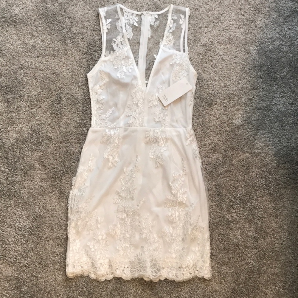 Tobi White Lace Dress